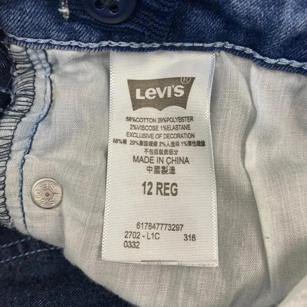 Levi's 710 Super Skinny Girls‎ size 12 Dark Wash Blue Denim Jeans